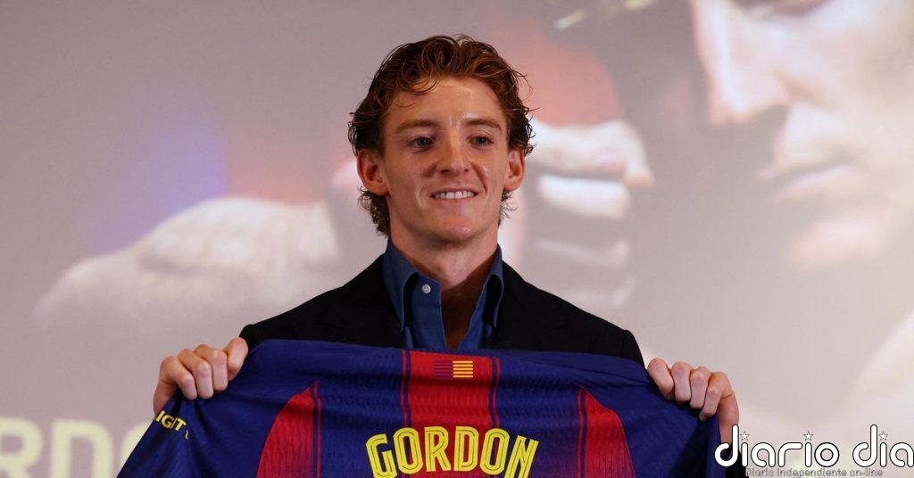 El Barça presenta a Anthony Gordon, el nuevo jugador blaugrana