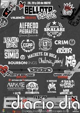 El Bellota Rock Fest adelanta su fecha y llenará Valdencín de música y cultura del 28 al 30 de mayo