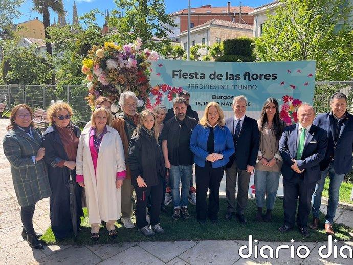 El centro histórico de Burgos se convierte en un gran centro floral inspirado en jardines y estilos de diferentes países