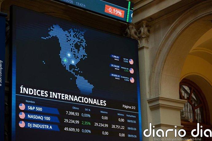 El Ibex 35 conquista los 18.400 puntos (+0,62%) en la media sesión, con el crudo en 96 dólares