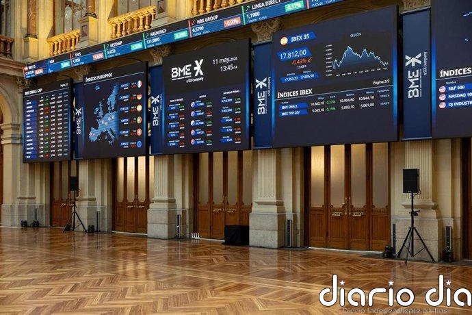 El Ibex 35 sube un 0,92% en la media sesión y tantea nuevos máximos, rozando los 18.450 puntos