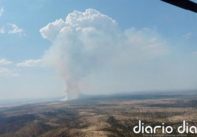 El Infoex da por controlado el incendio forestal de Hornachos