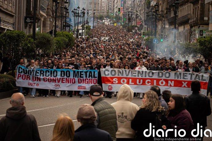 El Metal de Pontevedra cierra un preacuerdo para el convenio sin la CIG, que recuerda: el sector "habló en la calle"