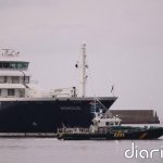 El MV Hondius llega al puerto tinerfeño de Granadilla