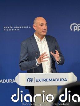 El PP de Extremadura replica al PSOE que su comité jurídico "no va a tener nada que vigilar"