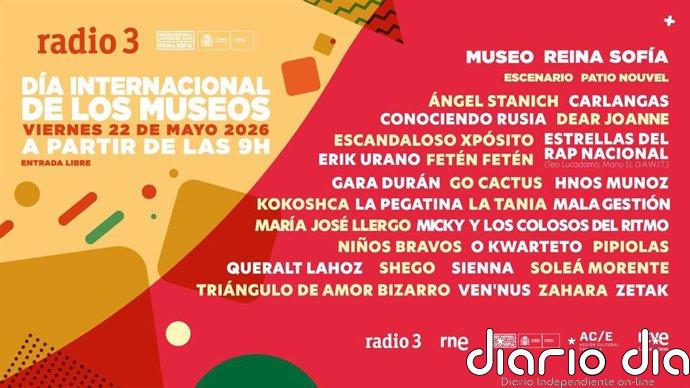 El Reina Sofía y Radio 3 celebran el Día de los Museos con 12 horas de música y artistas como Zahara o La Pegatina