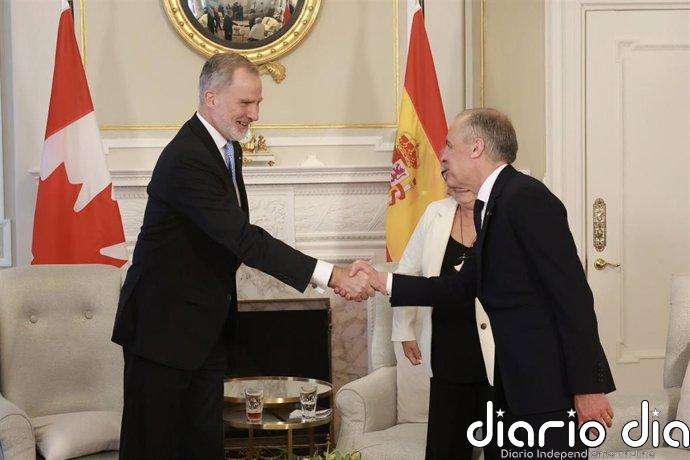 El Rey se reúne con el primer ministro Carney en el arranque de su visita a Canadá