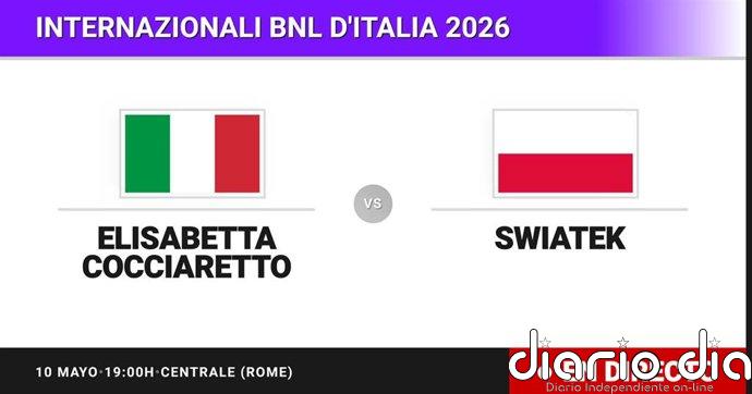 Elisabetta Cocciaretto - Iga Swiatek, en directo hoy: sigue el partido de Internazionali BNL d'Italia