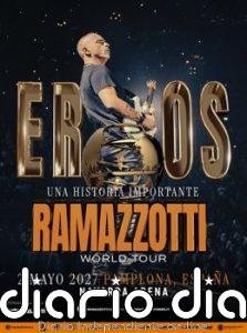 Eros Ramazzotti regresará a España en 2027 con cuatro conciertos en Barcelona, Madrid, Pamplona y Valencia