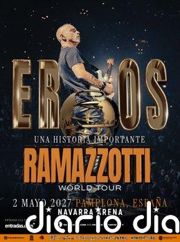 Eros Ramazzotti regresará a España en 2027 con cuatro conciertos en Barcelona, Madrid, Pamplona y Valencia