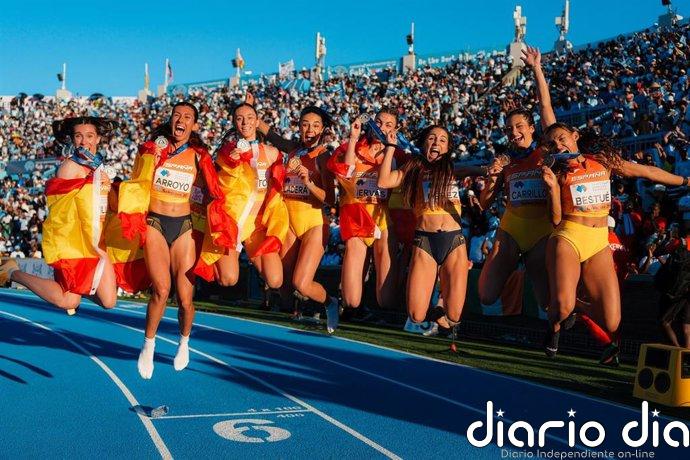 España firma dos medallas y un puñado de billetes al Mundial de relevos
