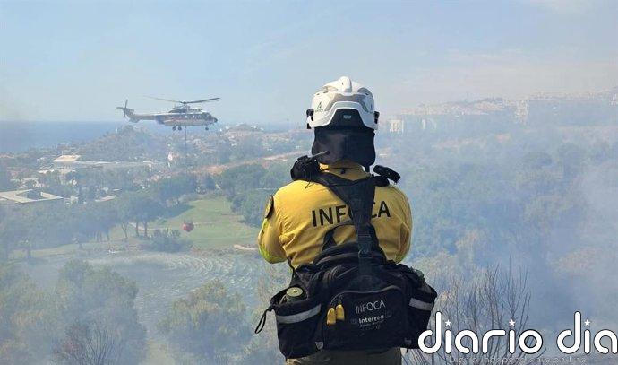 Estabilizado el incendio en Almadén de la Plata (Sevilla) en la zona de compensación de Melonares