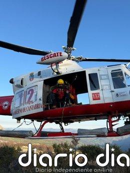 Evacuado en helicóptero un corredor indispuesto en Los 10.000 del Soplao