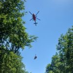 Evacuado en helicóptero un motorista herido tras sufrir una caída en Valle de Losa (Burgos)