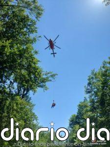 Evacuado en helicóptero un motorista herido tras sufrir una caída en Valle de Losa (Burgos)