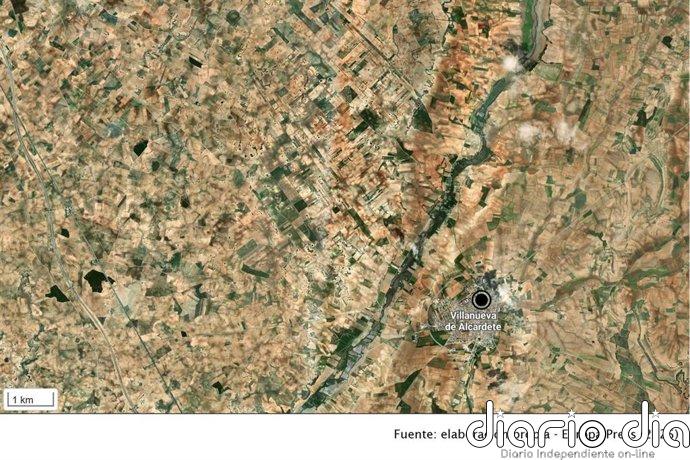 Extinguido el incendio que afectó a dos naves de maquinaria agrícola en Villanueva de Alcardete (Toledo)