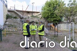 Fuentes visita en Rute (Córdoba) el muro afectado por las borrascas e informa sobre el proyecto de recuperación