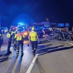 Herida grave una mujer rescatada por Bomberos tras un accidente múltiple a la altura de Villa de Vallecas