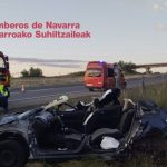 Herido tras sufrir una salida de vía en Castejón