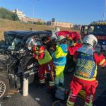 Herido un conductor de 30 años tras un alcance de su coche con un camión en Parla