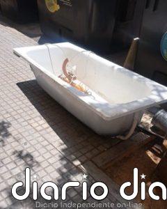 Identifican a una persona que dejó una bañera en la calle en Palma y que podría ser multada con 1.500 euros
