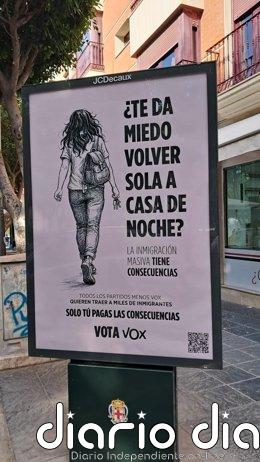 Igualdad pide a la Fiscalía investigar carteles de Vox en Granada por posible delito de odio