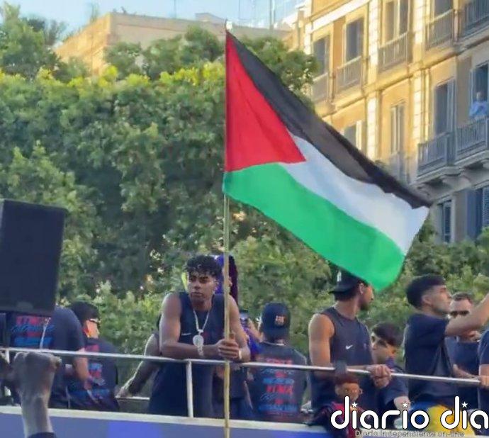 Israel acusa a Lamine Yamal de "incitar el odio" por ondear la bandera de Palestina