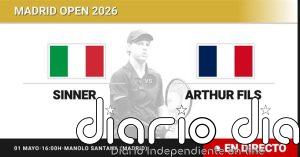 Jannik Sinner - Arthur Fils, en directo hoy: sigue el partido de Madrid Open