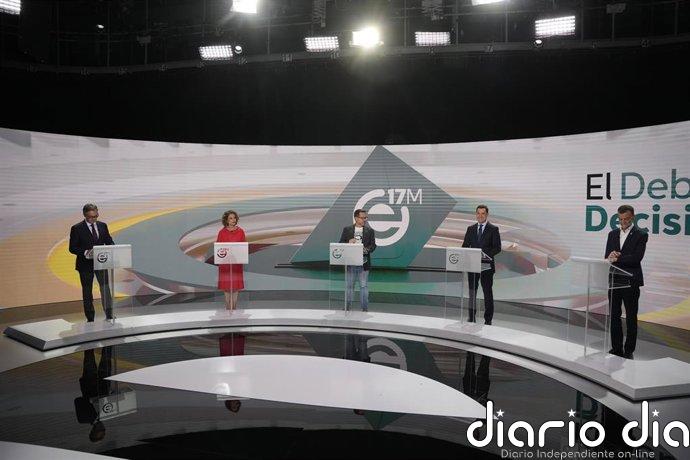 La crisis de los cribados centra el bloque de sanidad del debate de RTVA y Moreno afea a candidatos unirse "contra" él