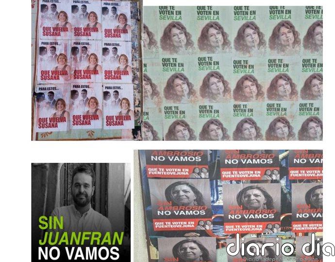 La JEA ordena retirar los carteles 'fake' denunciados por el PSOE-A pero no abre expediente por ser "anónimos"