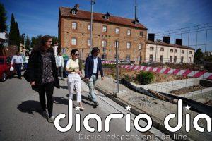 La presidenta de la Diputación de Badajoz visita las obras que amplían la Escuela de Música de Villafranca de los Barros