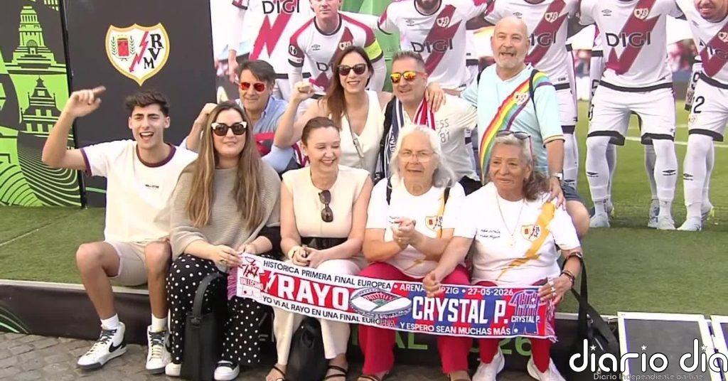 Los aficionados del Rayo ya se hacen notar en Leipzig