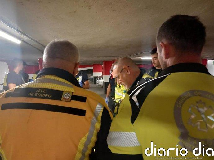 Muere un hombre de mediana edad tras quedar atrapado entre su coche y una columna en un garaje de Madrid