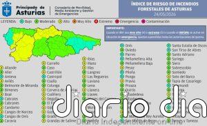 Oviedo, Gijón y Avilés, entre los 25 concejos en riesgo 'alto' por incendios este domingo