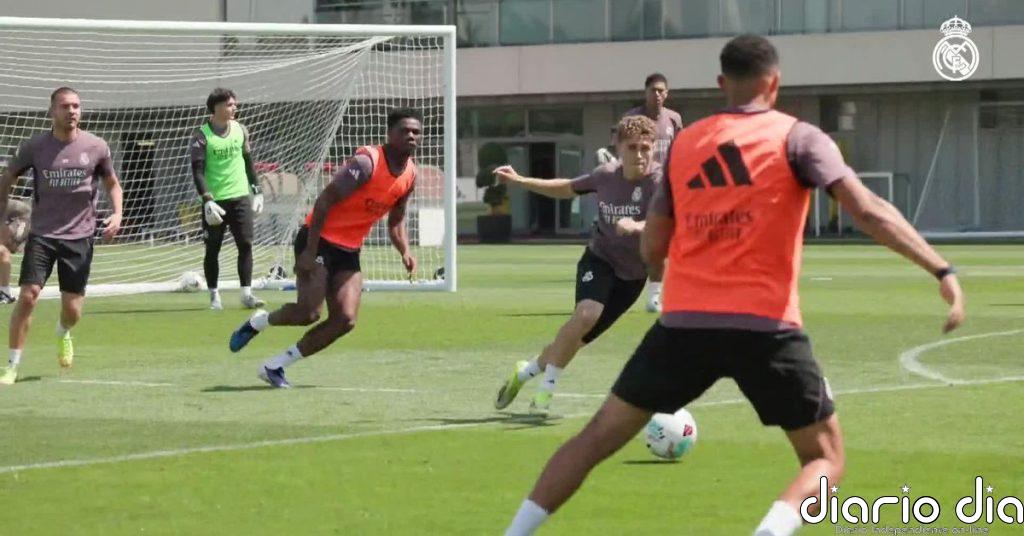 Penúltimo entrenamiento del Madrid antes de viajar a Barcelona