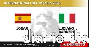 Rafael Jodar - Luciano Darderi, en directo hoy: sigue el partido de Internazionali BNL d'Italia