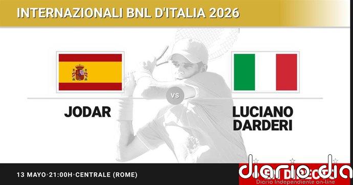 Rafael Jodar - Luciano Darderi, en directo hoy: sigue el partido de Internazionali BNL d'Italia