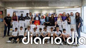 Rafael Louzán, en la inauguración de Goals For Hope en Las Palmas de Gran Canaria