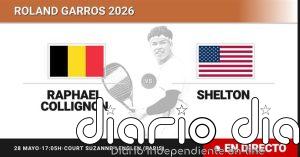 Raphael Collignon - Ben Shelton, en directo hoy: sigue el partido de Roland Garros ATP