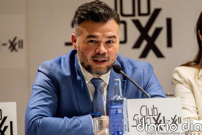 Rufián asegura que está "dispuesto" a presentarse a las generales liderando un nuevo espacio de izquierdas