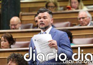 Rufián pide a Sánchez reaccionar al caso Zapatero: "Si es verdad es una mierda, si es mentira es una mierda mayor"