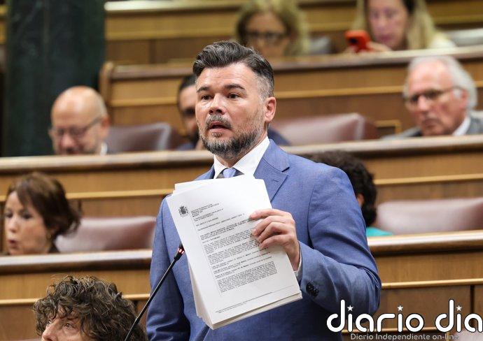 Rufián pide a Sánchez reaccionar al caso Zapatero: "Si es verdad es una mierda, si es mentira es una mierda mayor"