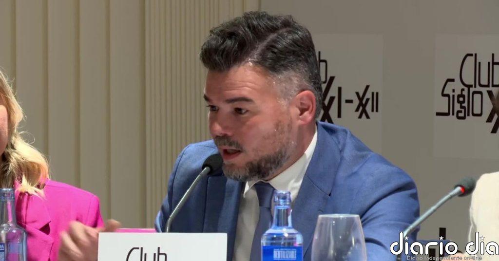 Rufián se ofrece a liderar una confluencia de fuerzas soberanistas y de izquierdas