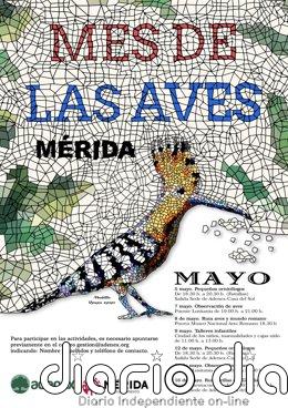 Rutas de observación y talleres infantiles componen la XII edición del 'Mes de las aves de Mérida' que empieza el martes