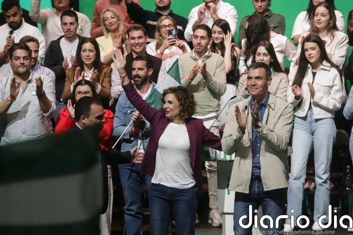 Sánchez incide en que "hay partido" el 17M y el PSOE-A ganará con "movilización" y aglutinando el voto "de izquierda"