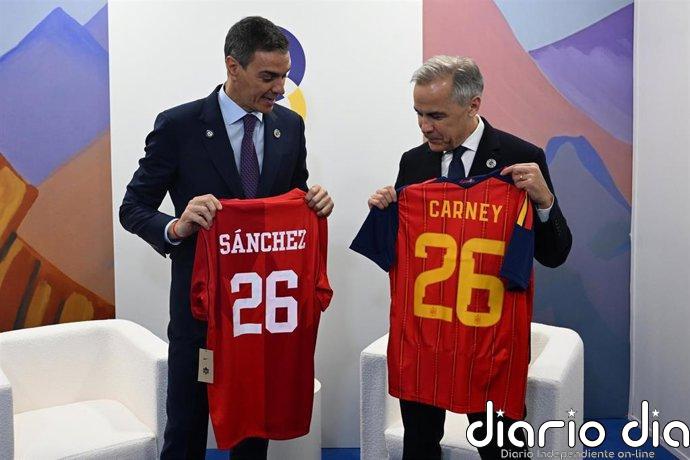 Sánchez se reúne en Armenia con el canadiense Carney en plena amenaza de Trump de retirar tropas de Europa