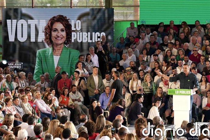 Sánchez y Montero comparten este domingo el mitin en La Línea (Cádiz) aplazado por la muerte de dos guardias civiles