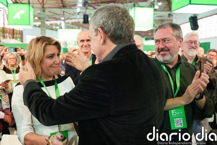 Susana Díaz considera "duro" la imputación de Zapatero por el 'caso Plus Ultra': "Nunca le he visto interés económico"