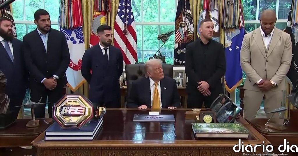 Topuria acompaña a Trump en la presentación de la velada de UFC que se celebrará en la Casa Blanca
