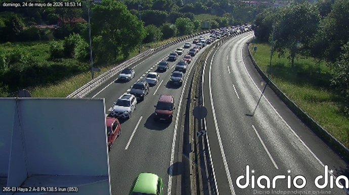 Un accidente en Muskiz provoca retenciones de 10 kilómetros en la A-8 hasta Castro Urdiales